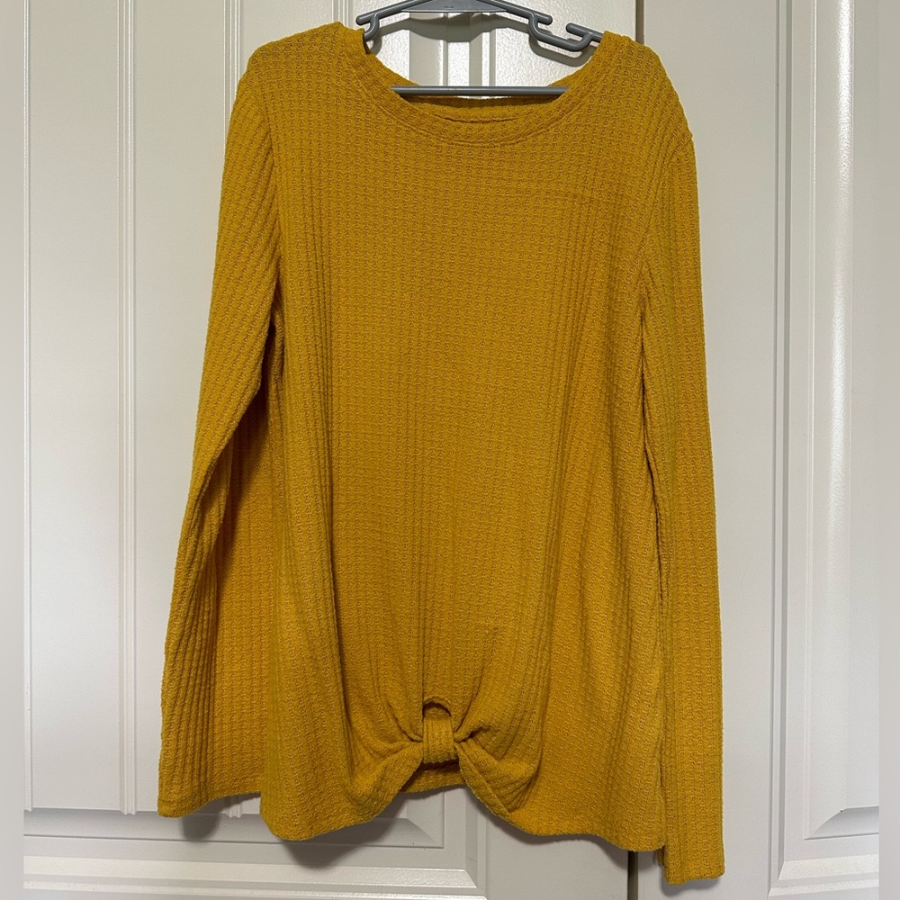 Girls Cat & Jack mustard shirt. Size Large